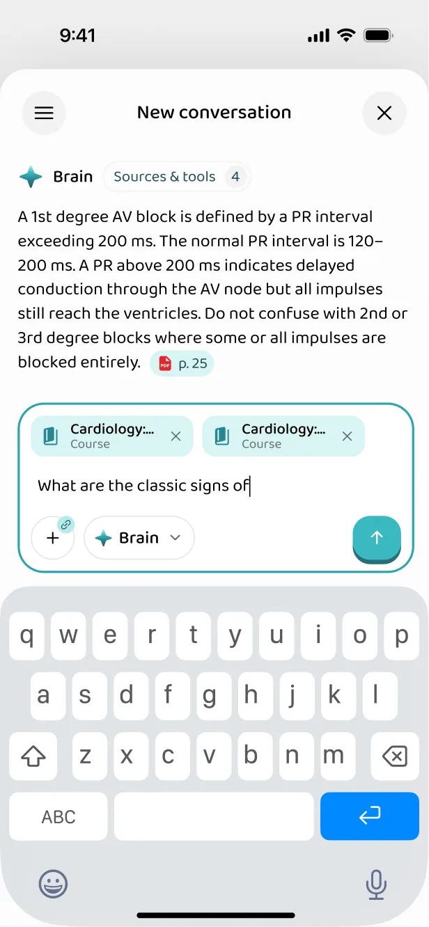 Asking the AI tutor about the material