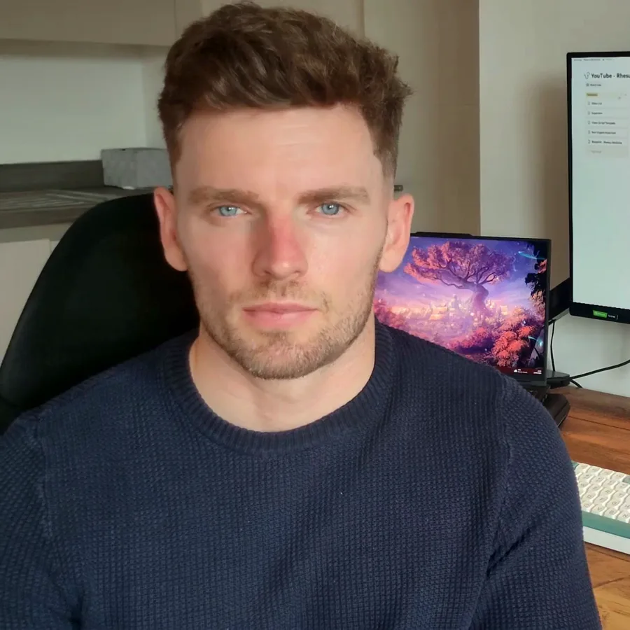 Dr Rhys at his desk, introducing Rhesus Medicine